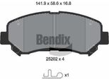 Bendix Braking BPD1143 Set Di Pastiglie Freno, Freno A Disco Oe AY040NS173 Compatibile Con Juke, Qashqai, Rogue, X-Trail