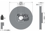 Bendix Braking BDS1553HC Disco Freno Oe 31400568 Compatibile Con S60, S90, V60, V90, XC40, XC60, XC90