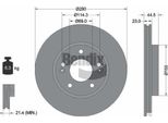 Bendix Braking BDS1394 Disco Freno Oe 517122V000 Compatibile Con Elantra, I30, Kona, Veloster, Ceed, Proceed, Seltos