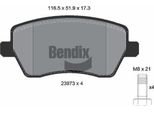 Bendix Braking BPD1003 Set Di Pastiglie Freno, Freno A Disco Oe 410601817R Compatibile Con Dokker, Duster, Lodgy, Logan, Citan, Micra, Note, Captur, Clio, Kangoo, Megane, Modus, Thalia, Zoe