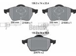 Bendix Braking BPD1119 Set Di Pastiglie Freno, Freno A Disco Oe 4B0615116 Compatibile Con A4 8D, A4 8E, A4 8H, A6 4B, Passat 3B