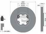 Bendix Braking BDS2060 Disco Freno Oe 402061W600 Compatibile Con Navara, NP300, Pathfinder, Pick-Up