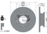 Bendix Braking BDS1500 Disco Freno Oe 1764282 Compatibile Con Transit