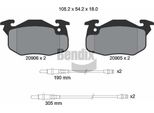 Bendix Braking BPD1536 Set Di Pastiglie Freno, Freno A Disco Oe 425091 Compatibile Con Ax, Saxo, 106