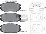 Bendix Braking BPD1887 Set Di Pastiglie Freno, Freno A Disco Oe 581012EA30 Compatibile Con Sonata, Tucson