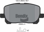 Bendix Braking BPD2054 Set Di Pastiglie Freno, Freno A Disco Oe 88972092 Compatibile Con Avensis