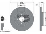 Bendix Braking BDS1278 Disco Freno Oe 517121W000 Compatibile Con Rio