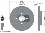 Bendix Braking BDS1023HC Disco Freno Oe 1523795 Compatibile Con Fiesta, Ka