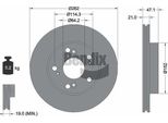 Bendix Braking BDS1814 Disco Freno Oe 45251S6M000 Compatibile Con Civic, CR-Z