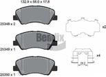 Bendix Braking BPD1259 Set Di Pastiglie Freno, Freno A Disco Oe 581011RA00 Compatibile Con Accent, I20, Solaria, Rio