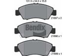 Bendix Braking BPD1327 Set Di Pastiglie Freno, Freno A Disco Oe 06450S2G000 Compatibile Con Capa, City, Civic, Jazz, Logo