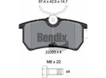 Bendix Braking BPD1364 Set Di Pastiglie Freno, Freno A Disco Oe 1075565 Compatibile Con Fiesta, Focus