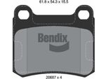 Bendix Braking BPD1512 Set Di Pastiglie Freno, Freno A Disco Oe 0004209820 Compatibile Con Classe C, Classe E