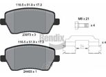Bendix Braking BPD1168 Set Di Pastiglie Freno, Freno A Disco Oe 93192962 Compatibile Con Agila B