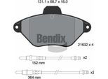Bendix Braking BPD1821 Set Pastiglie Freno, Freno A Disco Oe 425113 Compatibile Con Xantia