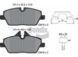 Bendix Braking BPD1602 Set Di Pastiglie Freno, Freno A Disco Oe 34106884267 Compatibile Con I3