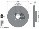Bendix Braking BDS1320HC Disco Freno Oe 34116771985 Compatibile Con X5, X6