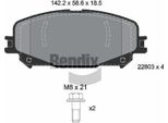 Bendix Braking BPD1634 Set Di Pastiglie Freno, Freno A Disco Oe 410606808R Compatibile Con Captur, Espace, Scenic, Megane, Talisman