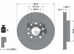 Bendix Braking BDS1175HC Disco Freno Oe 5Q0615301A Compatibile Con A3 8V, Leon, Octavia, Golf Alltrack, Golf Sportsvan, Golf Vii