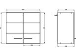 Dmora Dispensa Da Cucina Falmenta 60X30X54H Cm Bianco, Un Ripiano 2 Ante