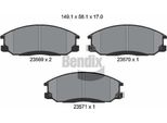 Bendix Braking BPD1367 Set Di Pastiglie Freno, Freno A Disco Oe 5810126A00 Compatibile Con Rexton, H-1, Highway, Santa Fe, Trajet, Xg