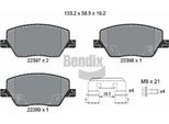 Bendix Braking BPD1256 Set Di Pastiglie Freno, Freno A Disco Oe 77367628 Compatibile Con Tipo