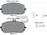 Bendix Braking BPD2438 Set Di Pastiglie Freno, Freno A Disco Oe 0004201203 Compatibile Con Classe A, Classe B, Cla, Classe G, Gla, Glb, Gle