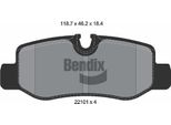 Bendix Braking BPD1109 Set Di Pastiglie Freno, Freno A Disco Oe 4474200120 Compatibile Con Classe V, Vito, Marco Polo