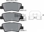 Bendix Braking BPD1553 Set Di Pastiglie Freno, Freno A Disco Oe 58302A6A30 Compatibile Con Accent, Elantra, I10, I30, Solaria, Carens, Ceed, Proceed, Rio, Seltos, Soul, Xceed