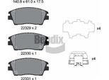 Bendix Braking BPD2308 Set Di Pastiglie Freno, Freno A Disco Oe 58101D3A00 Compatibile Con Tucson