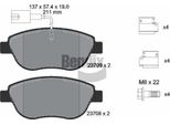 Bendix Braking BPD1053 Set Di Pastiglie Freno, Freno A Disco Oe 5741585 Compatibile Con 500, 500C, Doblo, Fiorino, Grande Punto, Punto, Qubo, Combo