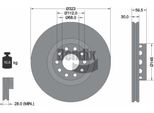 Bendix Braking BDS1994HC Disco Freno Oe 4D0615301A Compatibile Con A6 4A, A8 4D, A8 4E, Phaeton