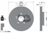 Bendix Braking BDS1919 Disco Freno Oe 45251S1AE40 Compatibile Con Accord