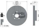 Bendix Braking BDS2058 Disco Freno Oe 4351205060 Compatibile Con Avensis