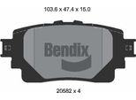 Bendix Braking BPD2465 Set Di Pastiglie Freno, Freno A Disco Oe T04466F402 Compatibile Con Highlander, Rav 4