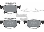 Bendix Braking BPD1277 Set Pastiglie Freno, Freno A Disco Oe 26225439 Compatibile Con Adam, Corsa E