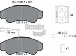 Bendix Braking BPD1282 Set Di Pastiglie Freno, Freno A Disco Oe 425244 Compatibile Con Jumper, Ducato, Boxer