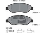 Bendix Braking BPD2168 Set Di Pastiglie Freno, Freno A Disco Oe 93189822 Compatibile Con Corsa D