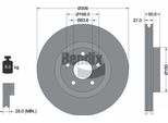 Bendix Braking BDS1893 Disco Freno Oe 2305506 Compatibile Con Focus, Kuga