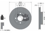 Bendix Braking BDS1960 Disco Freno Oe 45251SH1A00 Compatibile Con Civic