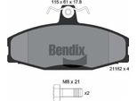 Bendix Braking BPD1828 Set Di Pastiglie Freno, Freno A Disco Oe 115430261 Compatibile Con Favorit, Felicia, Caddy