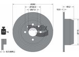 Bendix Braking BDS2059 Disco Freno Oe 569119 Compatibile Con Astra F, Vectra