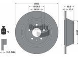 Bendix Braking BDS2079 Disco Freno Oe 30769058 Compatibile Con S80, V70, XC70