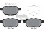 Bendix Braking BPD2217 Set Di Pastiglie Freno, Freno A Disco Oe 0446647030 Compatibile Con Ct, Auris, Corolla, Iq, Yaris