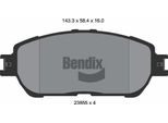 Bendix Braking BPD2056 Set Di Pastiglie Freno, Freno A Disco Oe 0446533270 Compatibile Con Camry