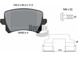 Bendix Braking BPD1580 Set Pastiglie Freno, Freno A Disco Oe 3C0698451C Compatibile Con Cc, Passat 3C, Passat 3B, Passat Cc