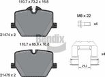 Bendix Braking BPD2480 Set Di Pastiglie Freno, Freno A Disco Oe 34206888835 Compatibile Con 3Er G20, 3Er G21, 4Er G23, 4Er G22, Z4Er G29, Supra