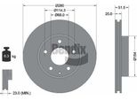 Bendix Braking BDS2076 Disco Freno Oe B45A33251A Compatibile Con 3, CX-3