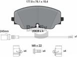 Bendix Braking BPD1662 Set Di Pastiglie Freno, Freno A Disco Oe 5WA698151B Compatibile Con A3 8Y, Golf Viii, Tiguan