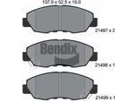 Bendix Braking BPD1802 Set Di Pastiglie Freno, Freno A Disco Oe 45022SY8405 Compatibile Con Accord, Civic, CR-V